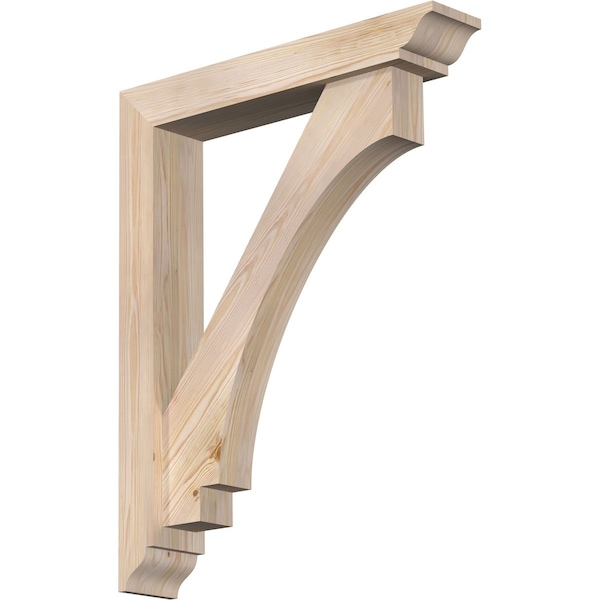 Ekena Millwork Imperial Traditional Smooth Bracket w/ Offset Brace, Douglas Fir, 5 1/2"W x 30"D x 38"H BKT0604X30X38IMP01SDF - main